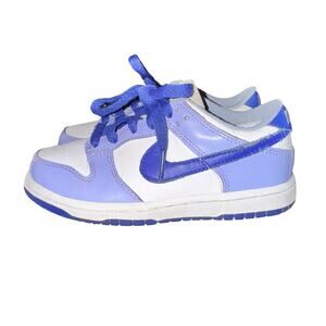 Nike Dunk Low Sneakers (PS) Preschool Size 12.5 C Blueberry Leather Shoes